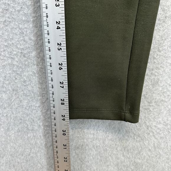 Slimming Options Pants Womens Size S Green Rayon Blend Two Zip Front Ankle - Picture 10 of 10